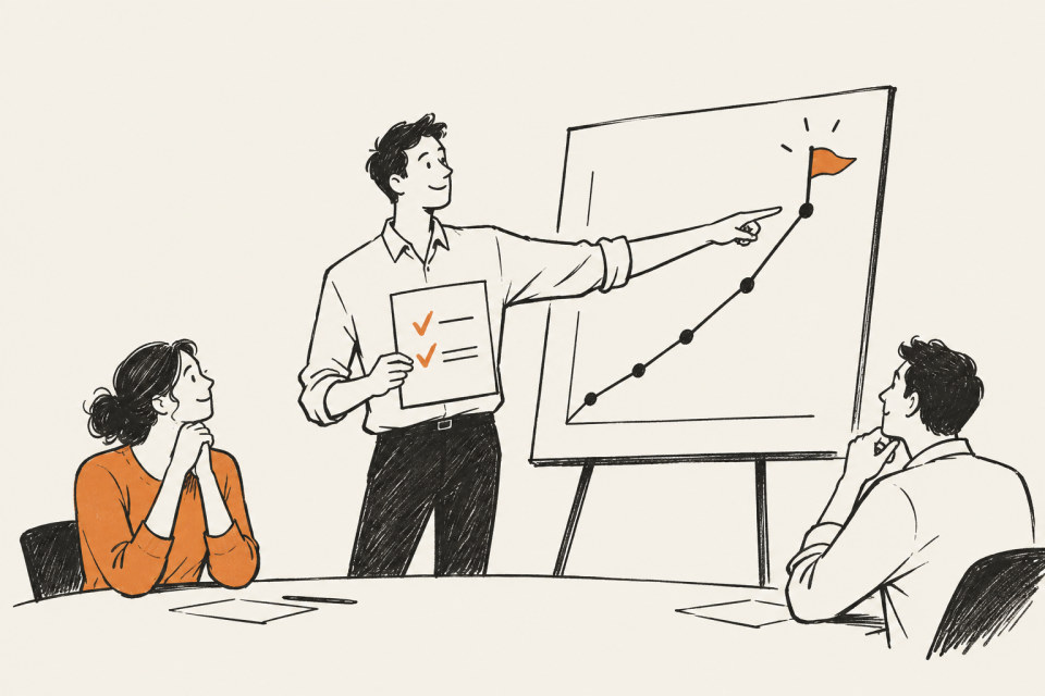 Following goals through and making performance visible.
